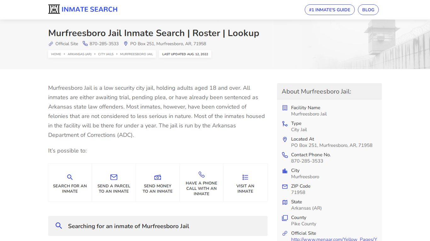 Murfreesboro Jail Inmate Search | Roster | Lookup